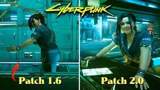 Cyberpunk 2077 PATCH 1.6 vs PATCH 2.0 | Bugs, Physics and Details Comparison