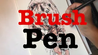 Drawing With New Brush Pen | First Time | The Artist Abhi |