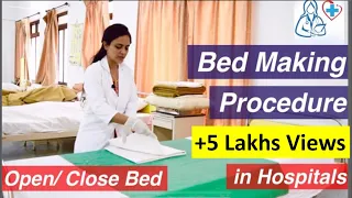 Open/Close Bed making procedure l Bedmaking Part 2 l Medical and Nursing l Rashmi Rajora from