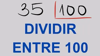 Aprender a dividir por 100 : EJERCICIO RESUELTO 35 entre 100