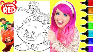 Coloring Turning Red Panda Mei & Friends Coloring Page | Ohuhu Art Markers