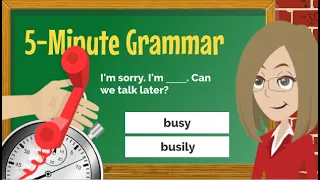 ADJECTIVES & Adverbs - English Grammar Lesson + MINI QUIZ