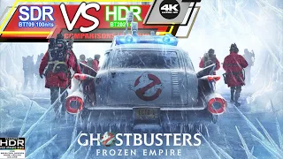 Ghostbusters Frozen Empire 2024 4K iTunes WEB HDR vs 4K Amazon WEB SDR 100nits #TRUE_DIFFERENCE