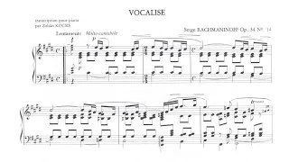 Sergei Rachmaninoff - Zoltán Kocsis: Vocalise Op.34, Nr.14 (audio + sheet music) [Thurzó]