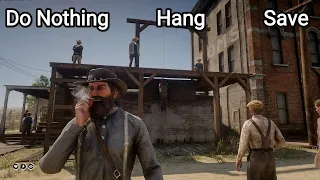 The Hanging Of Elias Green The Member of Skinner Brothers Gang (All Outcomes) - RDR2