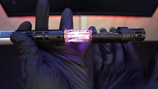 Telly's Masterpiece Windu Neopixel Lightsaber w Crystal Reveal