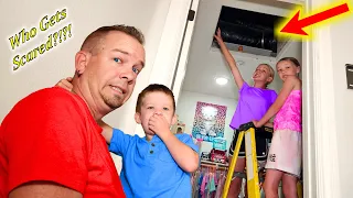 Taking our Kids into the Attic!! Who Gets Scared?