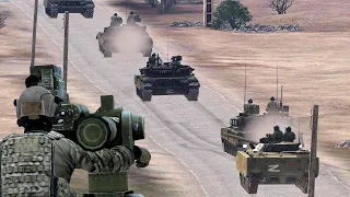 Convoy Ambush: Tank squadrons were hunted by surprise - ARMA3 MILSIM