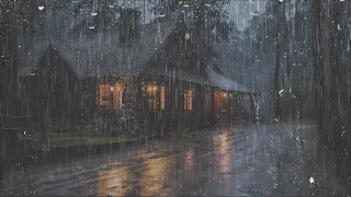 Heavy Rain and Light Thunder at Rustic Farm for Sleep - ASMR Sleepy Rain Sounds - Rain Sounds