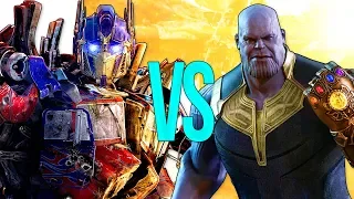 ТАНОС VS ТРАНСФОРМЕРЫ | СУПЕР РЭП БИТВА | Thanos Avengers ПРОТИВ Transformers Optimus