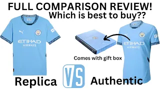 2024/25 Manchester City Shirt COMPARISON Review £80 Vs £120 Home Jersey Fan Player Version