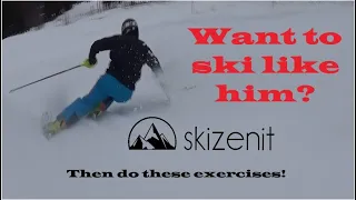 Ski Zenit education. Stable upper body