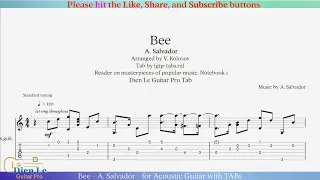 Bee - A. Salvador - for Acoustic Guitar with TABs