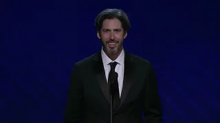 Jason Reitman salutes Charlize Theron at the 33rd Annual American Cinemateque Awards