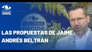 Jaime Andrés Beltrán, candidato a Alcaldía de Bucaramanga, expuso sus propuestas en la Plaza Caracol