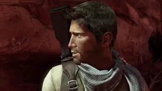 Uncharted 3, but Indiana Jones music plays in the background (desert chase)