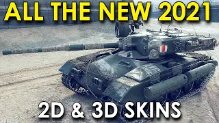 1.13 ALL the NEW 2D & 3D skins World of Tanks