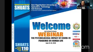 DAY 1 of the International webinar on “THE PSYCHOLOGICAL IMPACT OF COVID-19 PANDEMIC ON HUMAN LIFE”,