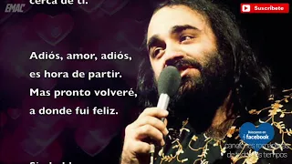 Demis Roussos  -   Adiós amor adiós  /letra