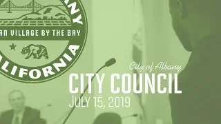 Albany City Council - July 15, 2019