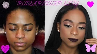 INSTAGRAM BADDIE MAKEOVER | HOW TO: FULL SEW IN | MAKEUP TRANSFORMATION