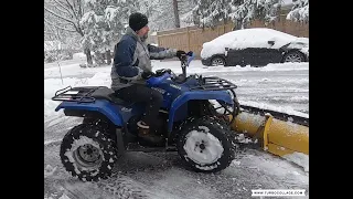 Snow Plowing with Grizzly 350