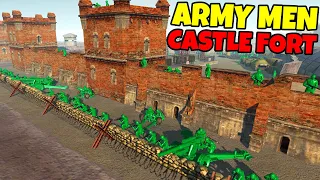 Green Army Men's CASTLE MEGA-FORT! - Men of War: Army Men Mod Battle Simulator