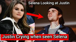 Justin's Reaction When He Saw Selena and Benny in Lakers Game California