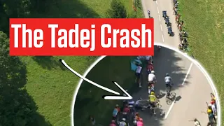 Tadej Pogacar HITS THE DECK In Crash In Stage 17 Of The Tour de France