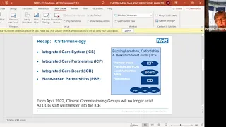 Introduction to Integrated Care Systems