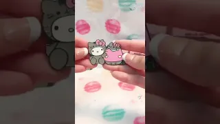 Pusheen x Hello Kitty mystery pins unboxing #shorts