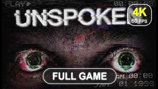 Unspoken [Full Game] | No Commentary | Gameplay Walkthrough | 4K 60 FPS - PC