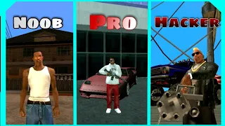 Noob vs Pro vs Hacker stealing cars in GTA Sanandreas. #GTA Noob vs Pro vs Hacker #GTA Sanandreas