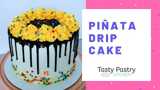 Piñata Cake with Chocolate Drip