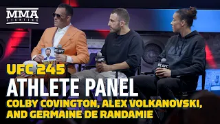 UFC 245 Athlete Panel: Colby Covington, Alexander Volkanovski, Germaine de Randamie - MMA Fighting