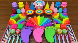 COLORFUL SLIME! Mixing random into GLOSSY slime ! Satisfying Diana Slime #506