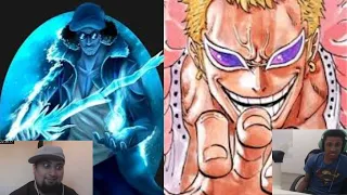 Aokiji saves Smoker from Doflamingo Reaction