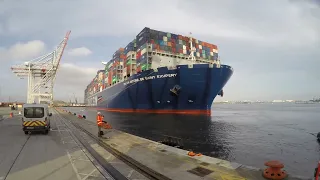 CMA CGM ANTOINE DE SAINT EXUPERY - Time-lapse arrival in Southampton 10/3/18 - Maiden Call