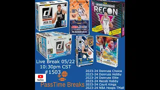 05/22 - 2023-24 DONRUSS CHOICE RECON - 6 Box Hobby Mix NBA #1503 LIVE BREAK