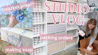 STUDIO VLOG // market prep, making new soap  #studiovlog #smallbusinessowner