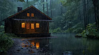 Leave Your Worries And Fall Asleep With Heavy Rain In The Forest | Relaxing Sounds For Sleep & Study