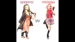 Nezuko vs Sakura 💖 #shorts #aesthetic #trend #anime #demonslayer #nezuko #sakura