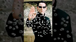 'The Matrix Reloaded' 2003 - Bullets Stopping Scene🔥 #shorts #trending #neo #keanureeves #viral