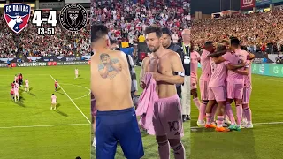 Completely Crazy Scenes As Messi Scores Magical Free Kick Goal Against Dallas (+ Penalty Shootout)