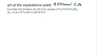 Calculate pH at the equivalence point