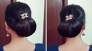 Easy low bun hairstyles for women 🎀/office women hairstyles 👗👗.