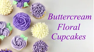 How to Pipe Buttercream Flowers on Cupcakes - ZIBAKERIZ
