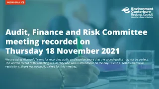 Audit, Finance and Risk Committee meeting - 18 November 2021