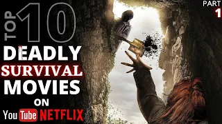 Top 10 Best SURVIVAL Movies Highest IMDb Ratings on YouTube & Netflix in Hindi/Eng (Part 1)