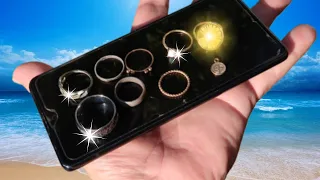 I found 8 RINGS on the BEACH